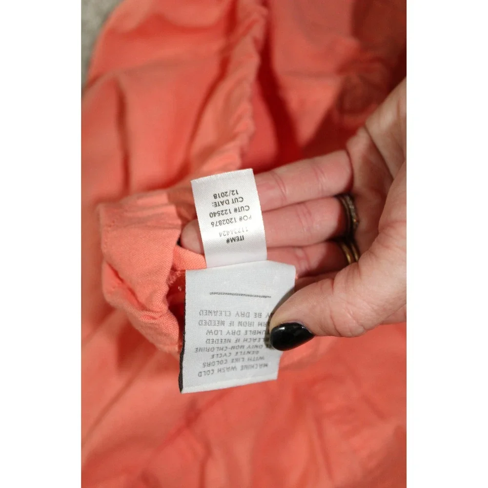 Torrid Orange Linen Blend Hooded Anorak Jacket Roll‎ Tab Sleeve Plus Size 2 NWT